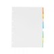 SEPARADOR PARA CARPETA ACCO WILSON JONES P4732 CON 8 DIVISIONES TAMAÑO CARTA COLORES TRASLUCIDOS