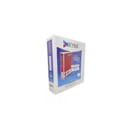 CARPETA KYMA CPKCBHD-200-BCA BLANCA TAMAÑO CARTA CON HERRAJE EN ”D” DE 2”