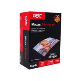 MICA TERMICA ACCO GBC M130156 1206 PAQUETE CON 100 PIEZAS 10 MILESIMAS  6.5 X 10.8 CENTIMETROS