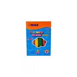 CRAYON MAE CYM-6J PAQUETE CON 6 PIEZAS VARIOS COLORES CIRCULAR JUMBO