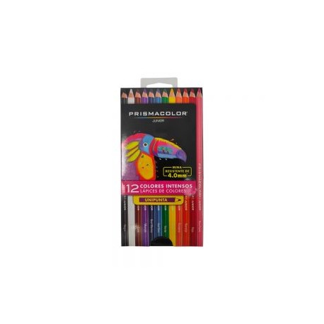 LAPIZ DE COLOR PRISMACOLOR JUNIOR PAQUETE CON 12 PIEZAS VARIOS COLORES REDONDO