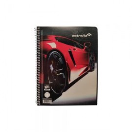 CUADERNO FORMA FRANCESA ESTRELLA 0184 CUADRO 7 MILIMETROS ESPIRAL 100 HOJAS