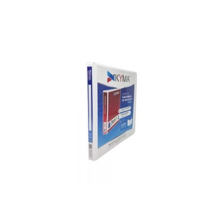 CARPETA KYMA CPKCBHO-050-BCO BLANCA TAMAÑO CARTA CON HERRAJE EN ”O” DE 1/2”