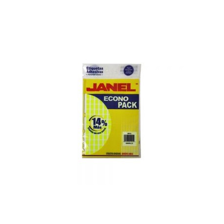 ETIQUETA ADHESIVA JANEL ECONOPACK 0913  AMARILLO 09 MILIMETROS X 13 MILIMETROS