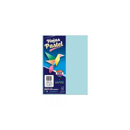 HOJA DE PAPEL DIEM PASTEL PAQUETE CON 100 PIEZAS AZUL 07 TAMAÑO CARTA 75 GRAMOS