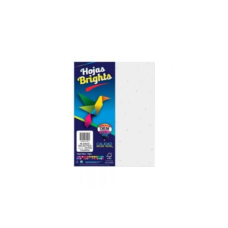 HOJA DE PAPEL DIEM BRIGHTS PAQUETE CON 100 PIEZAS BLANCO GALACTICO 31 TAMAÑO CARTA