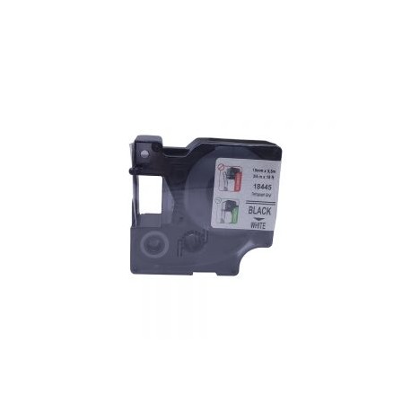 CINTA PLASTICA DYMO 18445 NEGRO BLANCO VINYL 19 MILIMETROS X 5.5 METROS