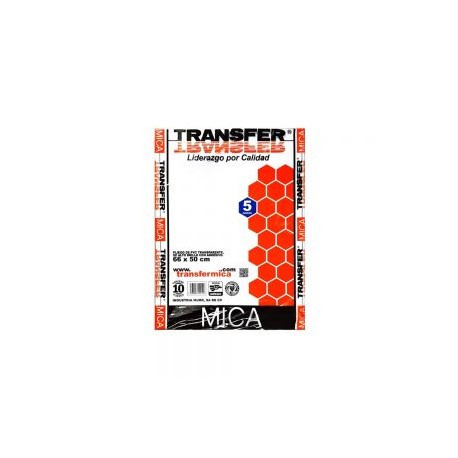 PLIEGO DE MICA ADHESIVA TRANSFER 5PTO 50 CENTIMETROS X 66 CENTIMETROS
