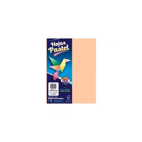 HOJA DE PAPEL DIEM PASTEL PAQUETE CON 100 PIEZAS ARENA 09 TAMAÑO CARTA 75 GRAMOS