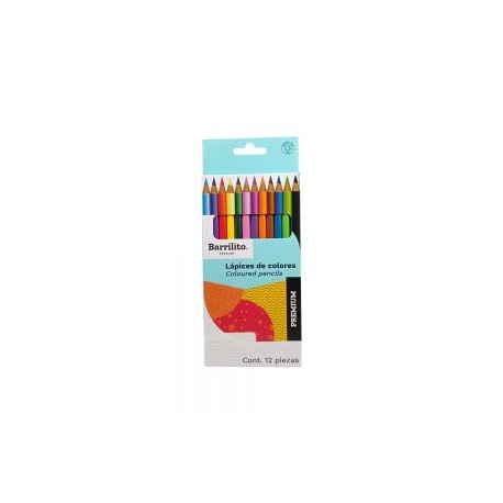 LAPIZ DE COLOR BARRILITO 7992LCP PAQUETE CON 12 PIEZAS VARIOS COLORES REDONDO