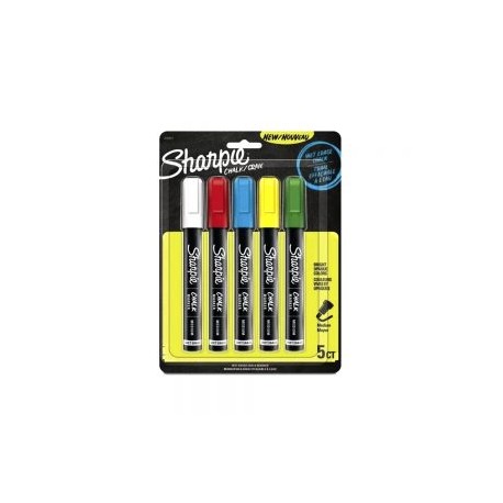 MARCADOR SHARPIE CHALK CON 5 PIEZAS COLORES SURTIDOS