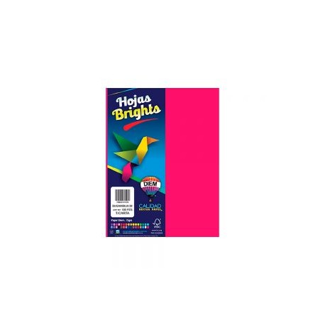 HOJA DE PAPEL DIEM BRIGHT PAQUETE CON 100 PIEZAS BUGAMBILIA 32 TAMAÑO CARTA