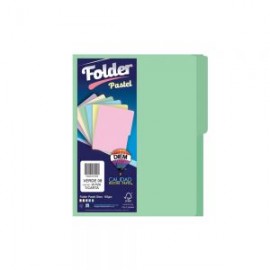 FOLDER TAMAÑO CARTA DIEM PASTEL VERDE 08 PAQUETE CON 25 PIEZAS
