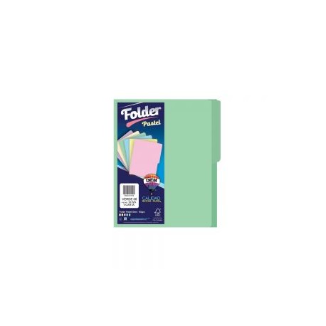 FOLDER TAMAÑO CARTA DIEM PASTEL VERDE 08 PAQUETE CON 25 PIEZAS