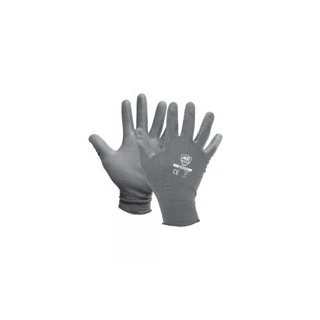 GUANTE DE NYLON MR SEGURIDAD SG1013 GRIS CON PALMA DE POLIURETANO TALLA 5