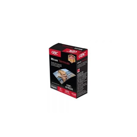 MICA TERMICA ACCO GBC M130131 PAQUETE CON 100 PIEZAS 10 MILÉSIMAS DE 6.5 X 9.5 CENTIMETROS 1204