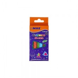 CRAYON MAE CYM-12T PAQUETE CON 12 PIEZAS VARIOS COLORES TRIANGULAR