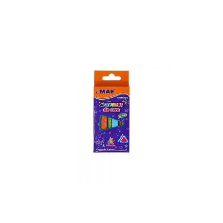 CRAYON MAE CYM-12T PAQUETE CON 12 PIEZAS VARIOS COLORES TRIANGULAR