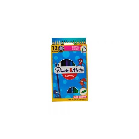 LAPIZ DE COLOR PAPER MATE FANTASY PAQUETE CON 15 PIEZAS VARIOS COLORES REDONDO