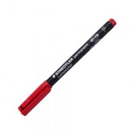 MARCADOR PERMANENTE STAEDTLER LUMOCOLOR ROJO PUNTO FINO