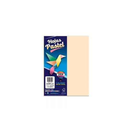 HOJA DE PAPEL DIEM PASTEL PAQUETE CON 100 PIEZAS MARFIL 01 TAMAÑO CARTA 75 GRAMOS