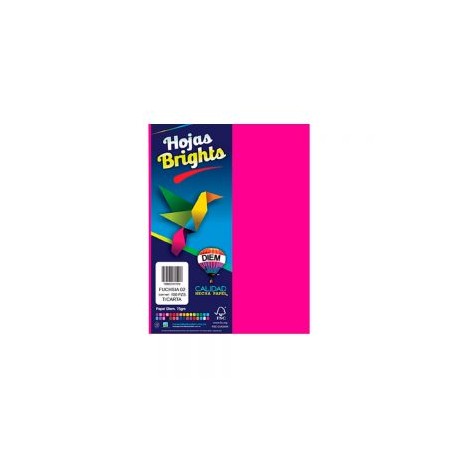 HOJA DE PAPEL DIEM BRIGHTS PAQUETE CON 100 PIEZAS FUCHSIA 02 NEON TAMAÑO CARTA 75 GRAMOS