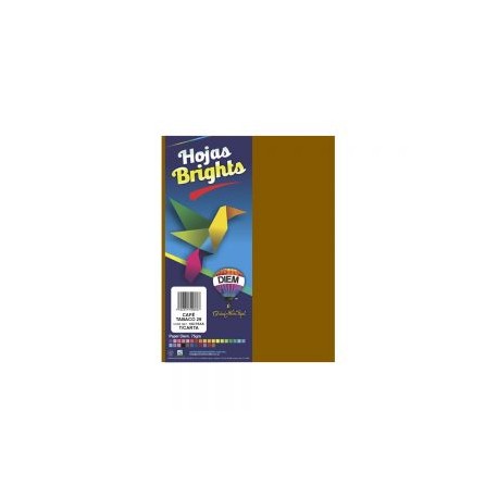 HOJA DE PAPEL DIEM PAQUETE CON 100 PIEZAS NEON CAFE TABACO 29 TAMAÑO CARTA 75 GRAMOS