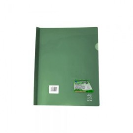 FOLDER TAMAÑO CARTA DE PLASTICO BARRILITO QC1V VERDE CON COSTILLA