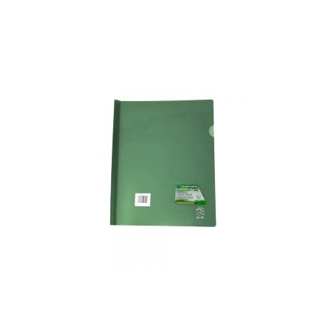 FOLDER TAMAÑO CARTA DE PLASTICO BARRILITO QC1V VERDE CON COSTILLA