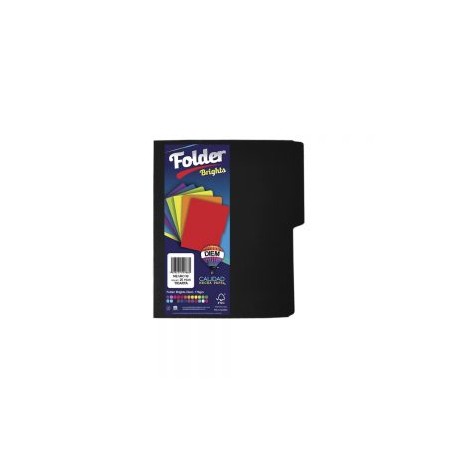 FOLDER TAMAÑO CARTA DIEM BRIGHTS NEGRO 18 PAQUETE CON 25 PIEZAS