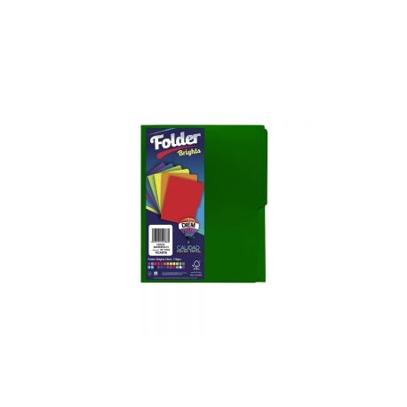 FOLDER TAMAÑO CARTA DIEM BRIGHTS VERDE BANDERA 13 PAQUETE CON 25 PIEZAS