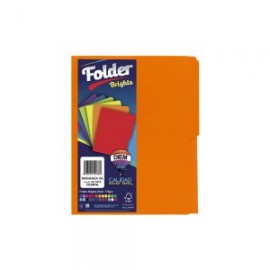 FOLDER TAMAÑO CARTA DIEM NEON NARANJA 06 PAQUETE CON 25 PIEZAS
