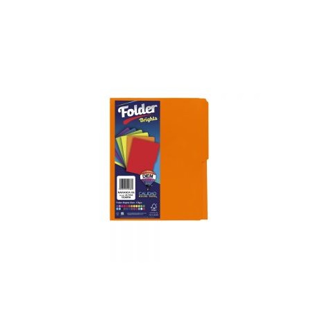 FOLDER TAMAÑO CARTA DIEM NEON NARANJA 06 PAQUETE CON 25 PIEZAS