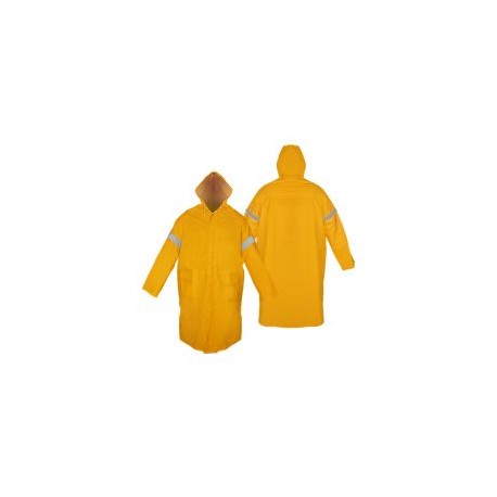 IMPERMEABLE CON REFLEJANTE MR SEGURIDAD DZ1001-R TALLA GRANDE TIPO GABARDINA