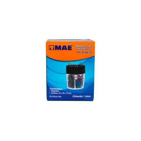 PORTA CLIPS MAGNETICO MAE M-936.0 TRASLUCIDO