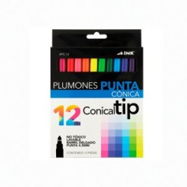 PLUMONES PUNTA CONICA ARTLINE A-INK APC-12 DURADEROS