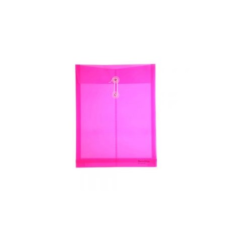 SOBRE PLASTICO BARRILITO 8273SCVR ROSA VERTICAL CON HILO TAMAÑO CARTA