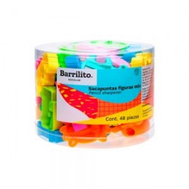 SACAPUNTAS PLASTICO BARRILITO SK8198 MIX FIGURAS