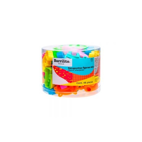 SACAPUNTAS PLASTICO BARRILITO SK8198 MIX FIGURAS