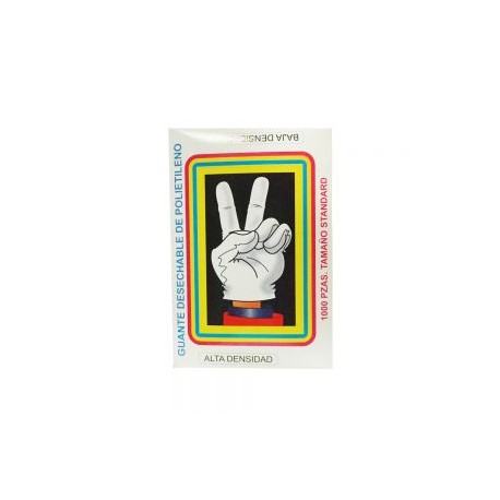 GUANTE DE POLIPAPEL ALYGER GP-8011-L DESECHABLE DE POLIETILENO CAJA CON 1000 PIEZAS