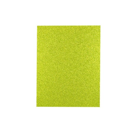 PAPEL FOAMY PLIEGO CON DIAMANTINA 45 X 60 COLOR VERDE