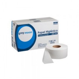 PAPEL HIGIENICO BOBINA GREYMOON LUH250-06 CAJA CON 6 ROLLOS DE 250 METROS CADA UNO