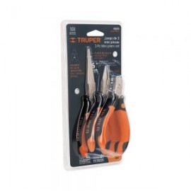 JUEGO DE MINI PINZAS TRUPER JGO-PM-3 CON 3 PIEZAS COMFORT GRIP