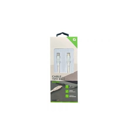 CABLE USB MOBIFREE MB-923705 BLANCO USB TIPO C 1 M