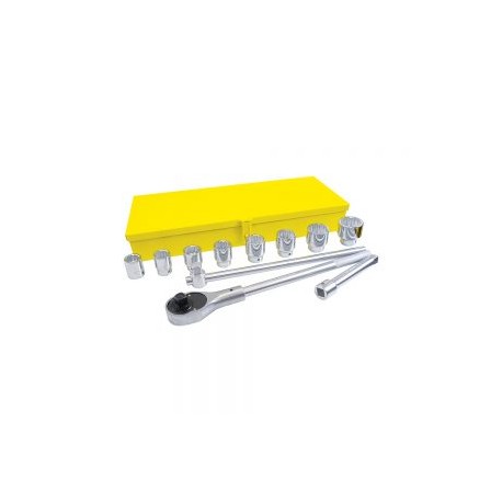 JUEGO DE DADOS Y ACCESORIOS SURTEK 105604 EN PULGADAS CON 12 PIEZAS CUADRO DE 3/4”