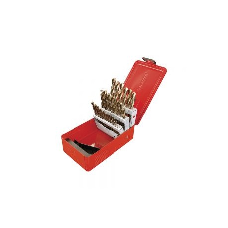 JUEGO DE BROCAS CON COBALTO URREA C5129 CON 29 PIEZAS DE ALTA VELOCIDAD