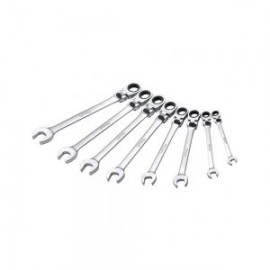 JUEGO DE LLAVES COMBINADAS FLEXIBLES URREA 12MF8 CON 8 PIEZAS EN PULGADAS