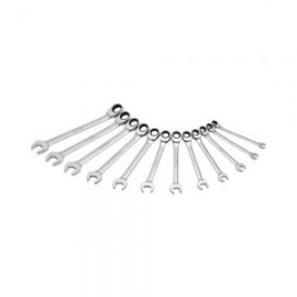 JUEGO DE LLAVES COMBINADAS URREA JLMC12MR CON 12 PIEZAS MÉTRICAS DE MATRACA REVERSIBLE SPLINE