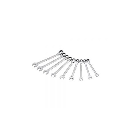 JUEGO DE LLAVES DE MATRACA URREA JLMC9R CON 9 PIEZAS REVERSIBLE SPLINE EN PULGADAS