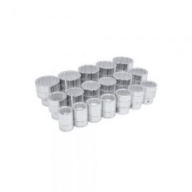 JUEGO DE DADOS URREA 55109 CON 18 PIEZAS EN PULGADAS 3/4”